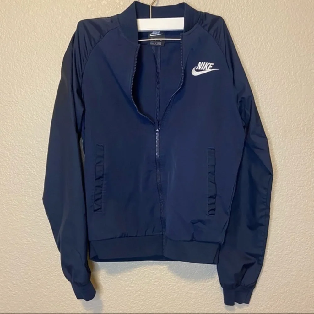 Nike Women's Navy Bomber Zip‎ Up Jacket Size Small